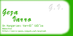 geza varro business card